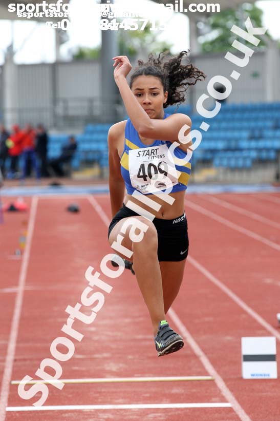 Womens under-20s triple jump, Northern Senior and Under-20s Champs., SportsCity, Manchester. Photo: David T. Hewitson/Sports for All Pics